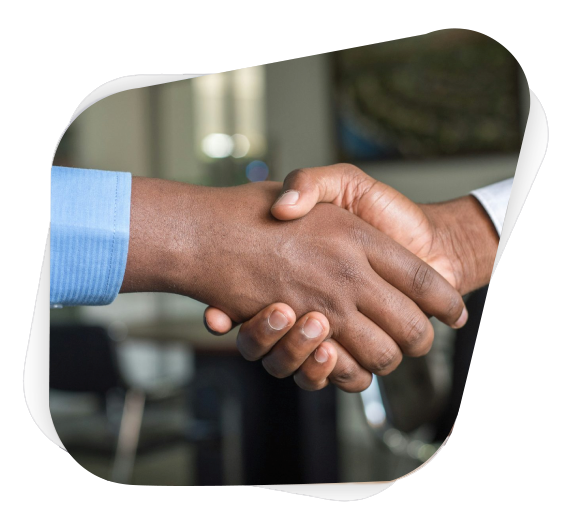 two people shaking hands